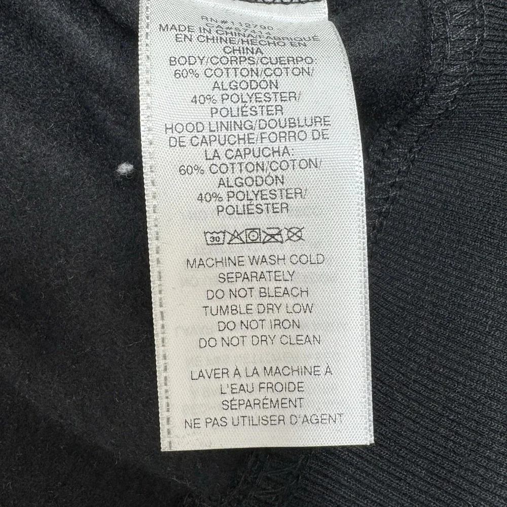 True Religion Puff TRBJ Zip Up Hoodie Black Blue Logo Size Large New With Tags